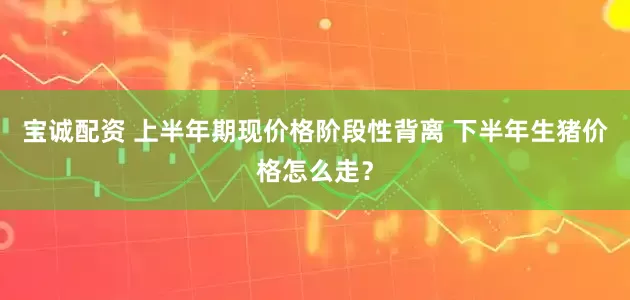 宝诚配资 上半年期现价格阶段性背离 下半年生猪价格怎么走？